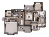 Farmhouse House Plan - River View 50943 - 1st Floor Dollhouse - 