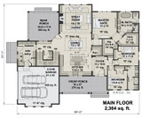 Farmhouse House Plan - Emma Rose 73653 - 1st Floor Plan