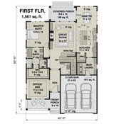 Farmhouse House Plan - Emerald 16079 - 1st Floor Plan