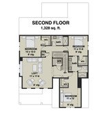 Farmhouse Style Plan Emerald - 1st Floor Plan - Dollhouse - 