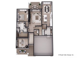 Farmhouse Style Plan Emerald - 1st Floor Plan - Dollhouse - 