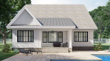 Farmhouse House Plan - Sapphire 67662 - Rear Exterior