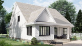 Farmhouse House Plan - Sapphire 67662 - Rear Exterior