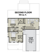 Farmhouse House Plan - Sapphire 67662 - 2nd Floor Plan