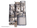 Farmhouse Style Plan Sapphire - 1st Floor Plan - Dollhouse - 