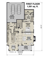 Traditional House Plan - Eastwood 42488 - 1st Floor Plan