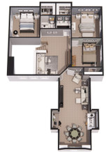 Farmhouse House Plan - Wexford 37768 - 2nd Floor Plan Dollhouse - 