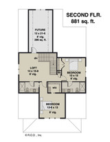 Traditional House Plan - Stone Creek 33200 - 2nd Floor Plan