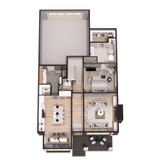 Traditional House Plan - Stone Creek 33200 - 1st Floor Dollhouse - 