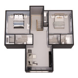Traditional House Plan - Stone Creek 33200 - 2ndFloor Dollhouse - 
