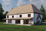 French Country House Plan - Newcastle Village 45078 - Rear Exterior
