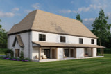 French Country House Plan - Newcastle Village 45078 - Rear Exterior