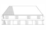 French Country House Plan - Newcastle Village 45078 - Rear Exterior