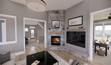 Farmhouse House Plan - Delta 26416 - Great Room