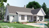Farmhouse House Plan - St. Thomas 16254 - Rear Exterior