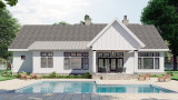 Farmhouse House Plan - St. Thomas 16254 - Rear Exterior