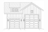 Traditional House Plan - Milton RV Garage 36883 - Front Exterior