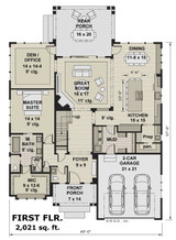 Traditional House Plan - Heritage 70965 - 1st Floor Plan