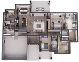 Farmhouse House Plan - Winfield 89863 - 1st Floor Dollhouse - 