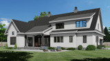Farmhouse House Plan - Harrison 21796 - Rear Exterior
