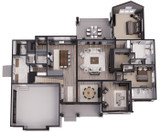 Farmhouse House Plan - Harrison 21796 - 1st Floor Dollhouse - 