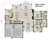 Traditional House Plan - Drift Wood Ranch 27757 - 1st Floor Plan