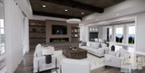 Traditional House Plan - Drift Wood Ranch 27757 - Great Room