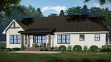 Farmhouse House Plan - Falcon Ranch 74205 - Rear Exterior