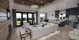 Farmhouse House Plan - Waterbury 19583 - Great Room