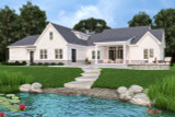 Farmhouse House Plan - Pinecone Trail 87221 - Rear Exterior