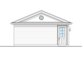 Colonial House Plan - Raleigh Garage 81617 - Left Exterior