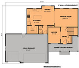 Traditional House Plan - The Franklin 22422 - 1st Floor Plan