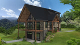 Mountain Rustic House Plan - Pine Haven des Americans 11874 - Front Exterior