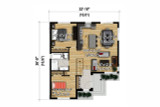 Modern House Plan - 70813 - 1st Floor Plan