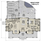 Farmhouse House Plan - Autumn Ridge  49245 - 1st Floor Plan
