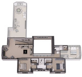 Farmhouse House Plan - Autumn Ridge 49245 - 2nd Floor Plan Dollhouse - 