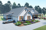 Farmhouse House Plan - Willow Farmhouse 2 48564 - Front Exterior