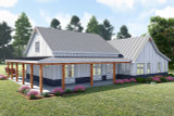 Farmhouse House Plan - Willow Farmhouse 2 48564 - Rear Exterior