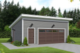Contemporary House Plan - Lakeville Garage 54559 - Front Exterior