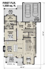 Farmhouse House Plan - Ashland 12011 - 1st Floor Plan