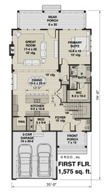 Farmhouse House Plan - Hayward 13444 - 1st Floor Plan