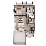  Country Style Plan - Hayward- Aerial First Floor Plan - 