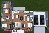 Country House Plan - 47060 - 1st Floor Plan Dollhouse - 