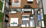 Country House Plan - 47060 - 1st Floor Plan Dollhouse - 