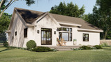 Farmhouse House Plan - Maple Grove 61609 - Rear Exterior