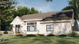 Farmhouse House Plan - Maple Grove 61609 - Rear Exterior
