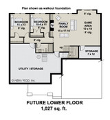 Farmhouse House Plan - Maple Grove 61609 - Basement Floor Plan
