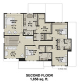 Traditional House Plan - Raven 34356 - 2nd Floor Plan