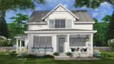 Farmhouse House Plan - Jameson 48431 - Rear Exterior