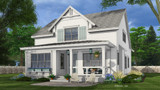 Farmhouse House Plan - Jameson 48431 - Rear Exterior